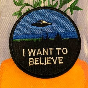 UFO I Want To Believe Iron-On Patch 🛸🖤✌🏼